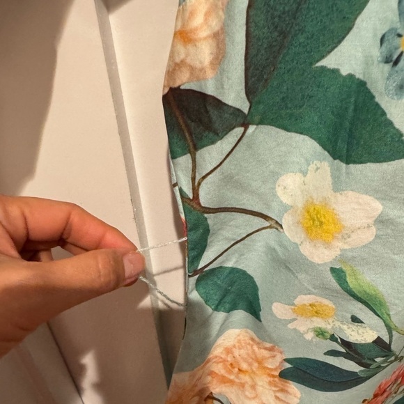 POETRY flower PRINTED DRESS EcoVero™ viscose & linen size 16 coquette boho - Picture 4 of 9